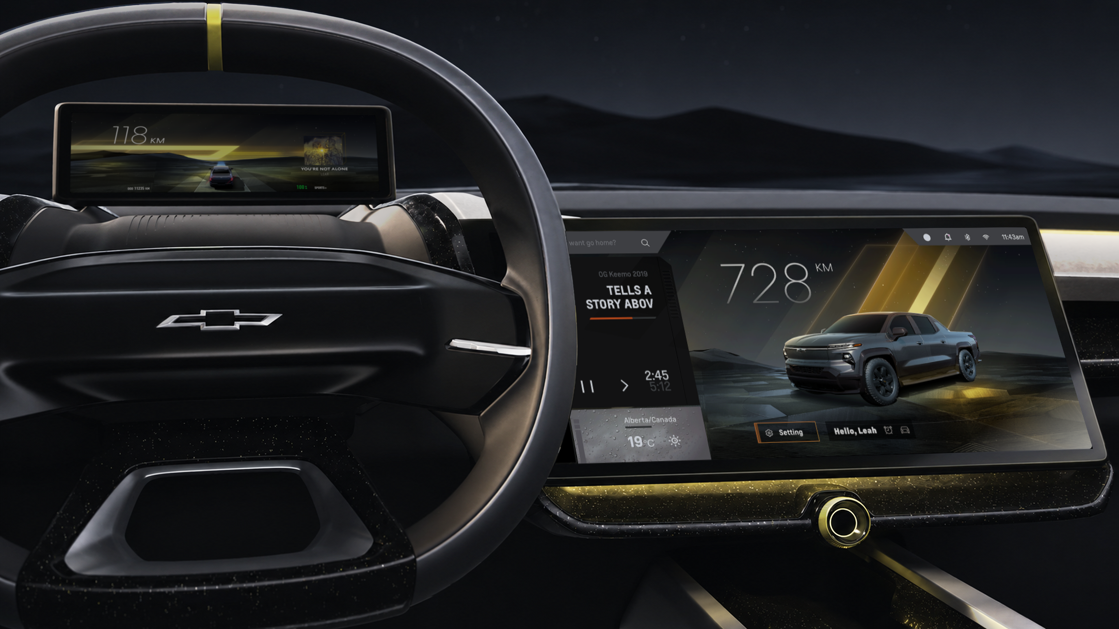 Silverado EV cockpit concept